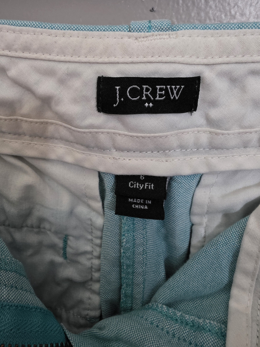 J. Crew City Fit Light Blue Chino Shorts - Size 6 - Picture 2 of 7